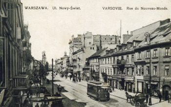 Widok z narożnika Chmielnej w kierunku Krakowskiego Przedmieścia