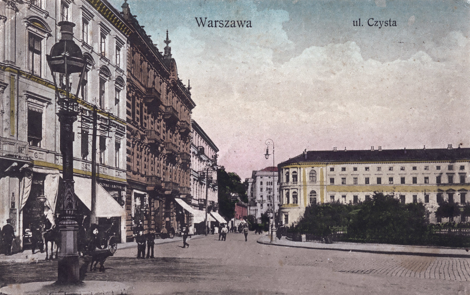 Ulica Ossolińskich, widok w kierunku Krakowskiego Przedmieścia